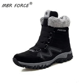 

MBR FORCE Warm Autumn winter cotton shoes women ladies non-slip middle-aged High top elderly walking plus velvet mother leisure