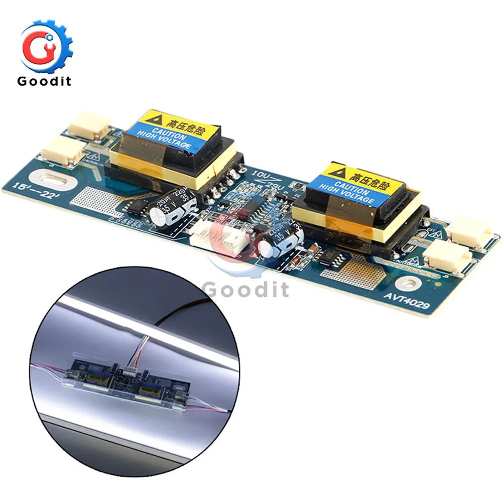 

4 lamp universal inver CCFL Inverter Small Mouth 10V-30V Output For 15-24 inch LCD Display Monitor With 4Cord