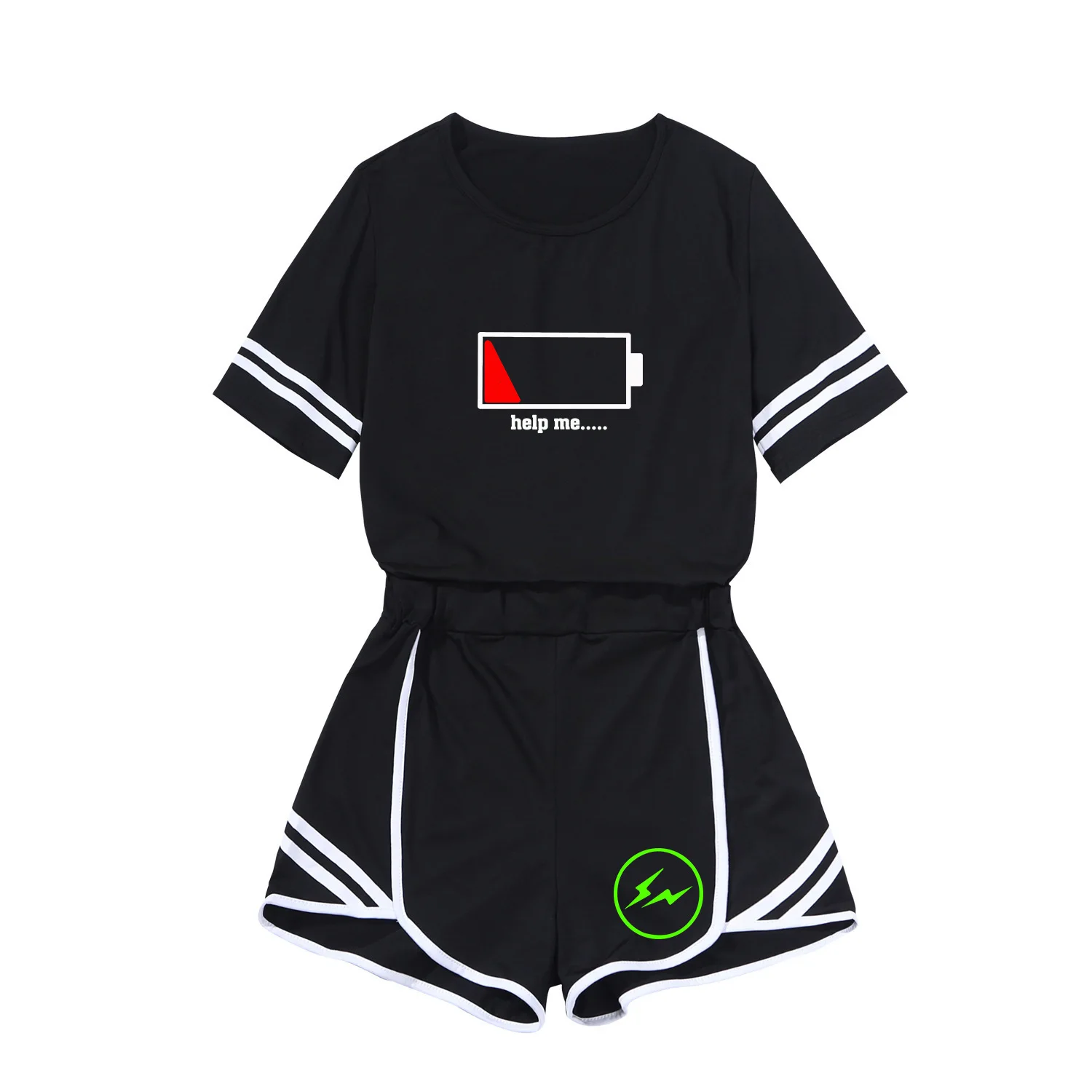 

Power-Quality-2019 Spring WOMEN'S Dress Printed Short Skirt Fashion Leisure Suit