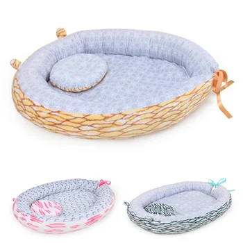 

Portable Baby Deputy Bed Super Quality Baby Nest Nursery Care Baby Crib Travel Baby Cot Nest with Pillow Cute Folding Cribs