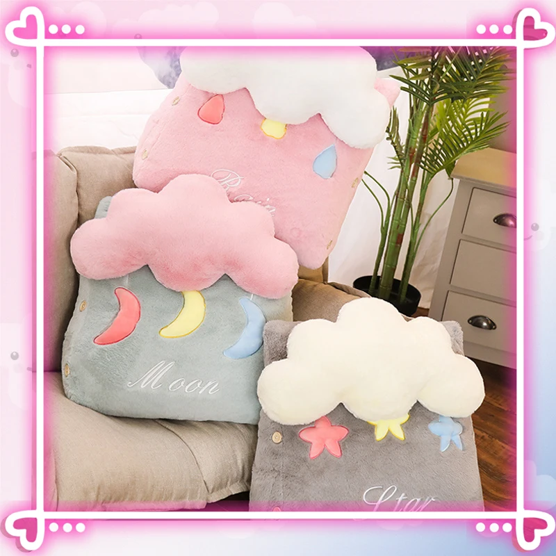 45*25*50 см мультфильм Kawaii 3D облако форма плюшевая игрушечная Подушка Мягкий Диван Подушка на офисный стул Задняя поддержка спинка кровати домашний декор
