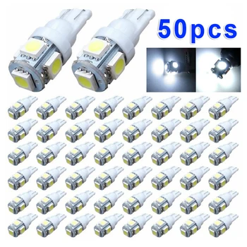 

Set LED Bulbs Auto 50pcs T10 5050 W5W 194 168 2825 158 192 Light Dashboard