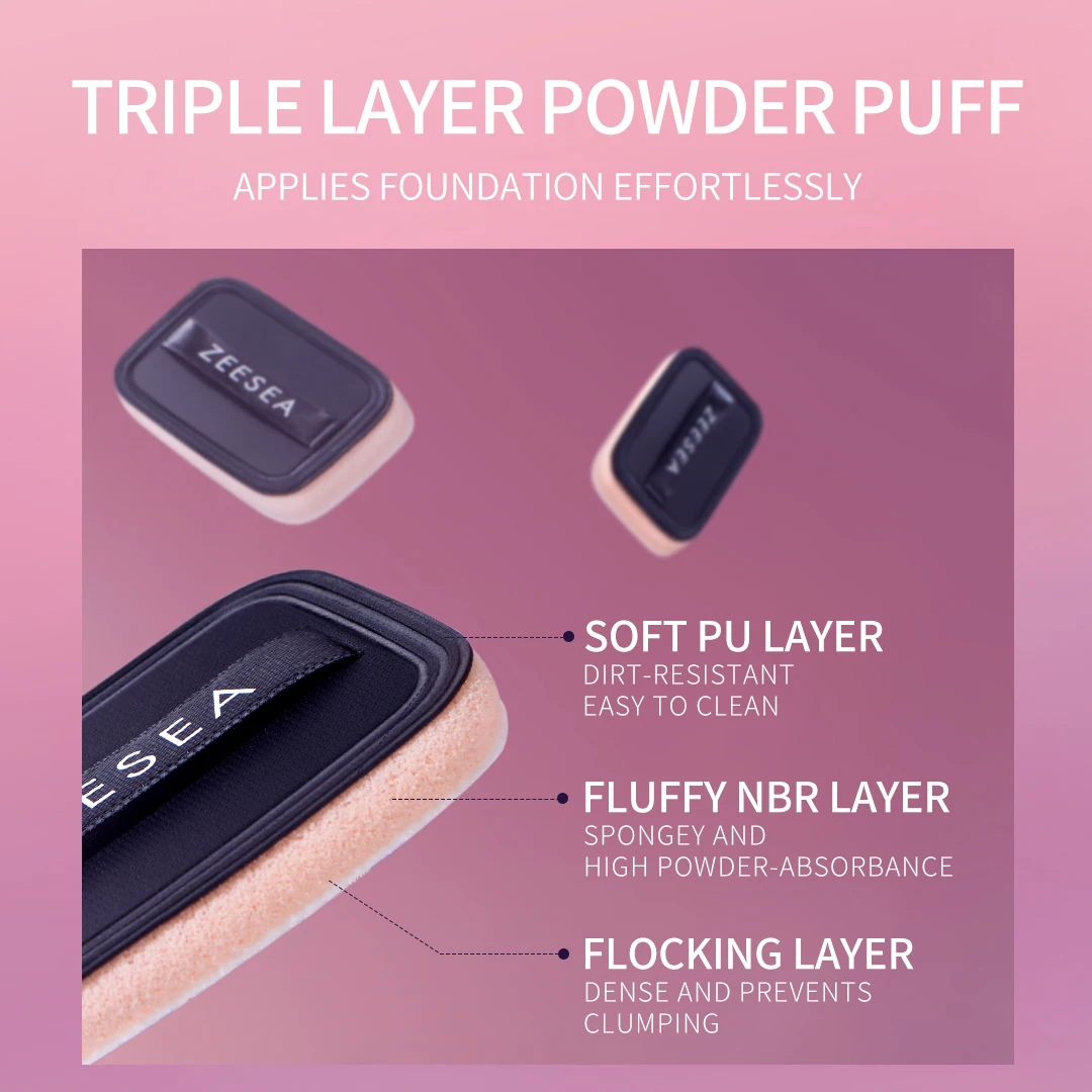 ZEESEA Press Powder Metaverse Pink Series Long Lasting Foundation New