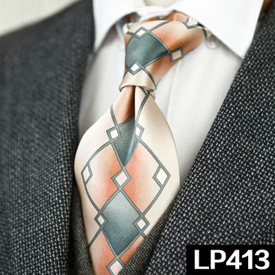 LP413 Классические разноцветные мужские галстуки с геометрическим рисунком Пейсли, шелк,, уникальные, ручная работа - Цвет: LP413
