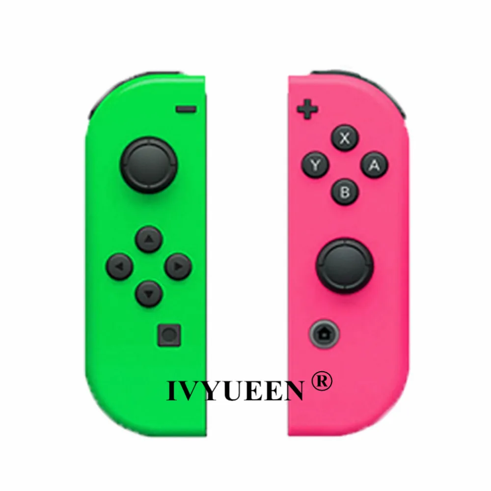 Neon Green Pink IVYUEEN левый и правый сменный кожух для переключателя shand Joy-con контроллер DIY чехол и кнопки ABXY D-Pad для консоли Joycon - Цвет: Neon Green Pink
