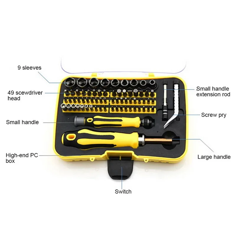 70 in 1 Precision Screwdriver Set Electronics Repair Tool Kit for Smartphone Laptop Game Console