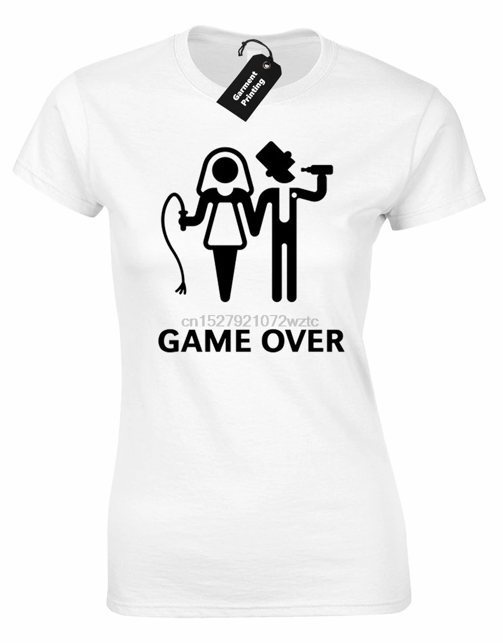 GAME OVER LADIES футболка смешная свадьба невеста жених Дизайн подарок Шутка Новый (1) |