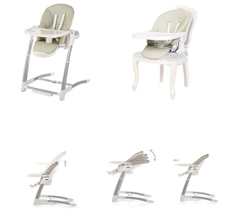 Складные детские качалки 2 в 1 для новорожденных, обеденный стул, многофункциональное электрическое детское кресло-качалка с пультом дистанционного управления