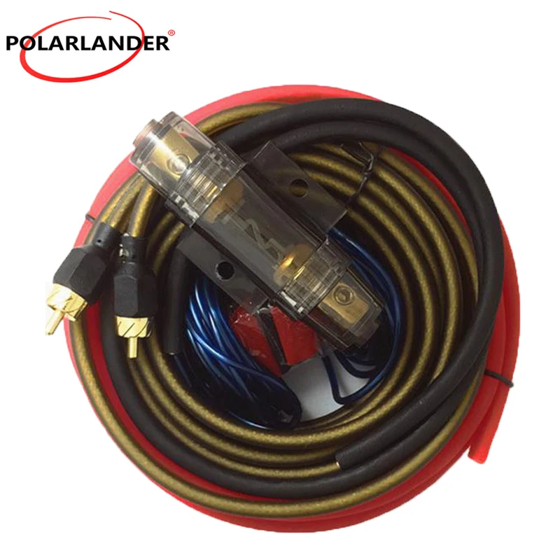 Car Audio Wires Amplifier Installation Kit AMP Power Cable 1500W 10GA Subwoofer Speaker With AGU FU