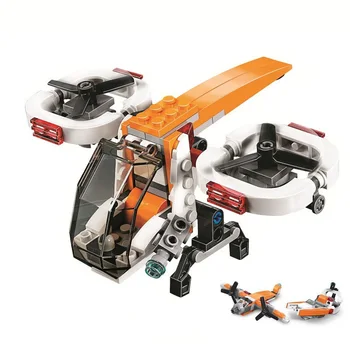 

3 in 1 City Creator Double Rotor Helicopter Figure Blocks Compatible lepined Construction Boy Building Bricks Toys For Children