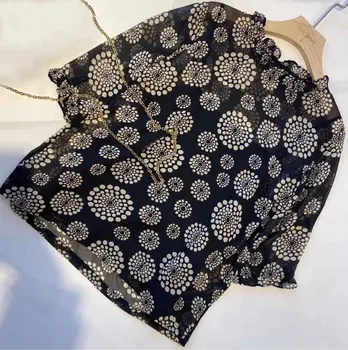 

Women Shirt 2020 New Shirt Fungus Print Shirt with Silk Cotton Straps