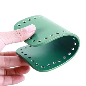 

Creative New Hot Bottom for Knitting Bag PU Patent Leather Bag Accessories Rectangle Bottom with Holes Diy Crochet Bag Bottom