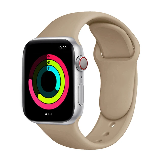 Silicone Strap for Apple Watch Band Series 7 654 321,44/40mm 42/38mm 45/41mm Smartwatch Bracelet Watchband for Apple Watch SE 14
