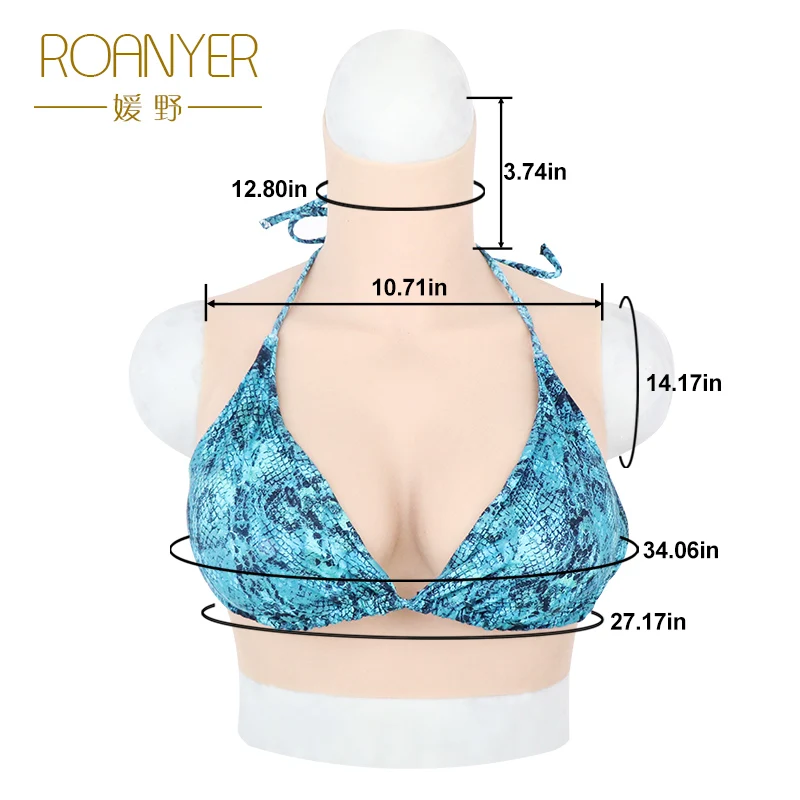 Roanyer женскую одежду искусственный большая силиконовая грудь формы поддельная d