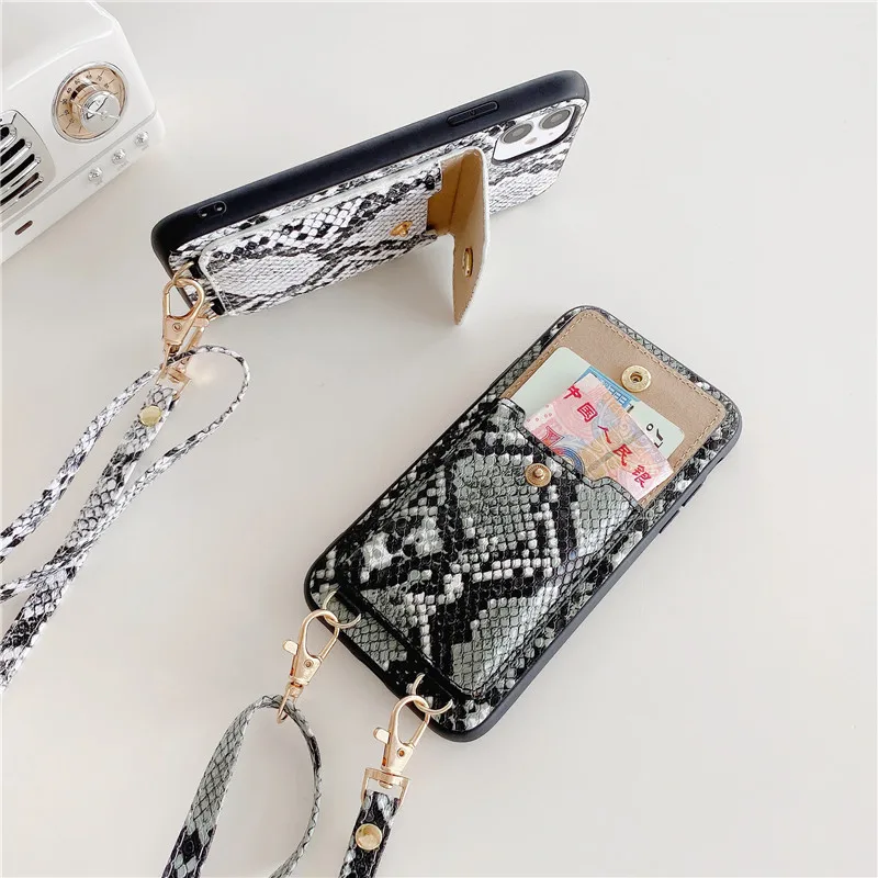 Crossbody Chain Strap Card Wallet Case Cover For iPhone 13 Pro Max 12 11 XS  7 8+