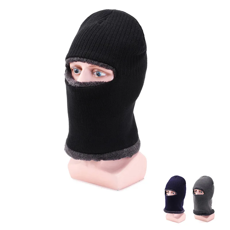 

2019 new winter men's and women's warm hat tiger hat cold and windproof collar one-piece hat