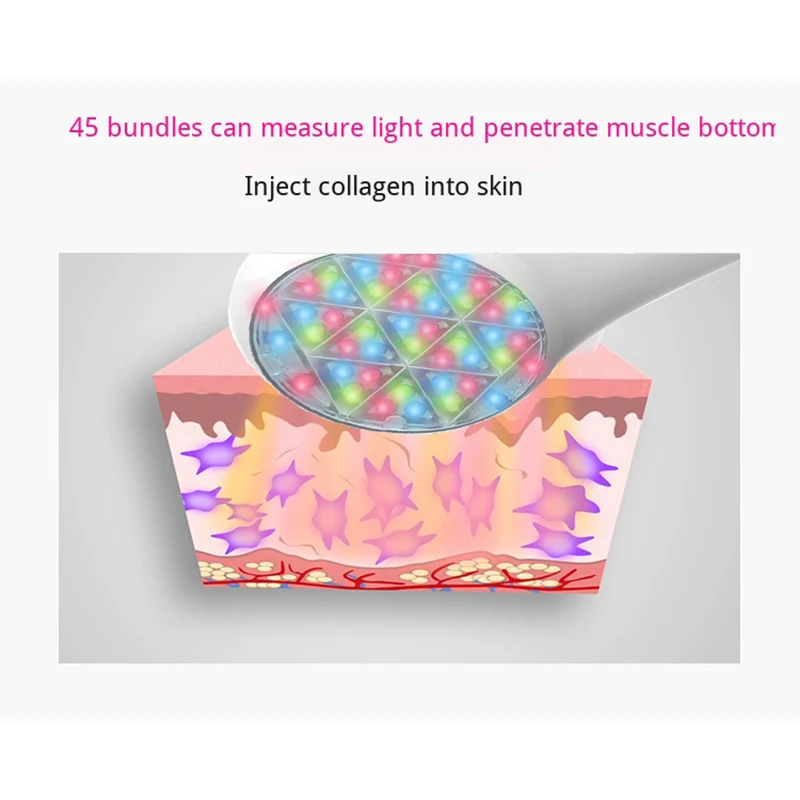 LED Skin Rejuvenation Instrument Microcurrents For Face Lift Beauty Machine RF Radio Frequency LED  - 4000464837287
