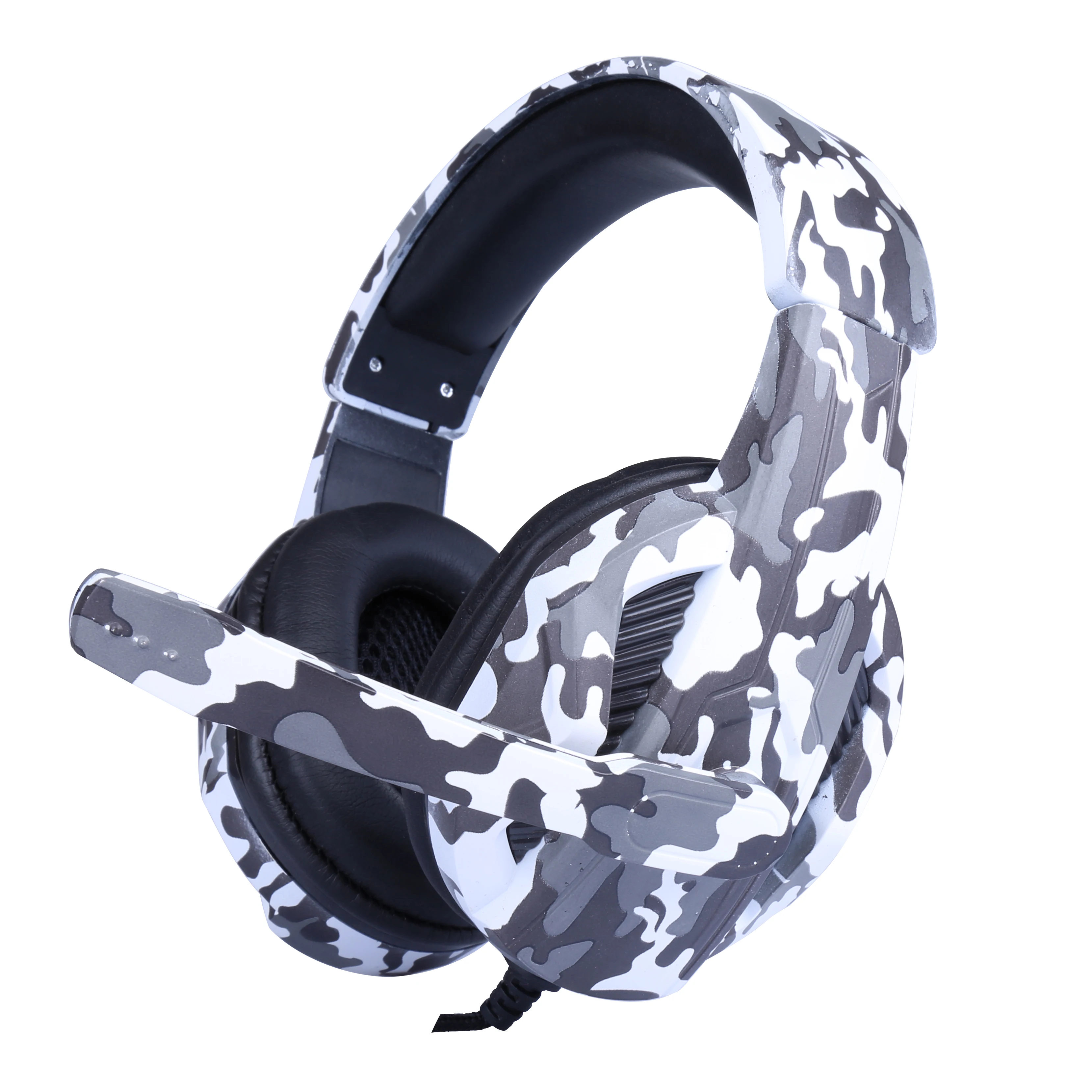 T 173M Professional Camouflage Gaming Headphones for Computer PS4 Adjustable Bass Stereo PC Gamer Over Ear Wired Headset Mic