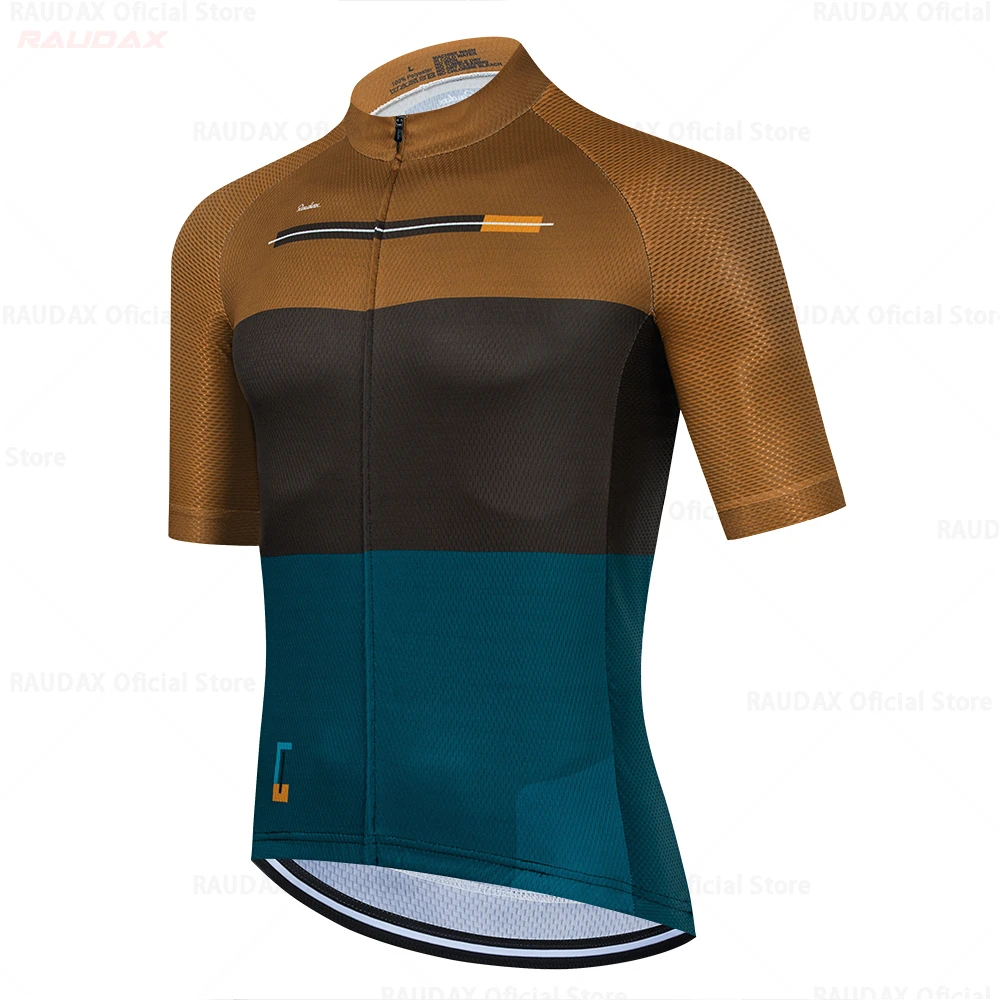 사이클링 의류 남성 Raudax 2025 짧은 소매 Ropa Ciclismo 여름 사이클링 저지 트라이 애슬론 자전거 저지 유니폼 사이클링 키트