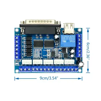 

5 Axis CNC Breakout Board with USB Cable for Stepper Motor Driver MACH3