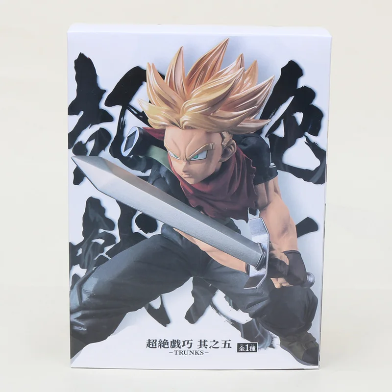 with box 15 см аниме Dragon Ball Z trunks Супер Saiyan Модель ПВХ фигурка игрушки - Цвет: with box