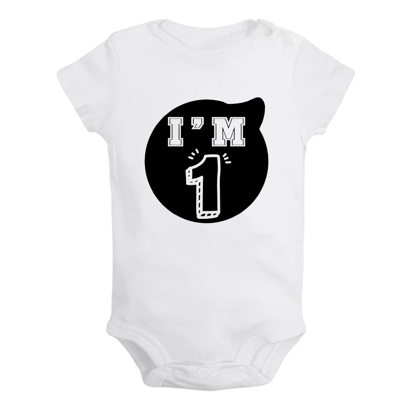 JaBaby2726WD Одежда для новорожденных с изображением героев мультфильма «I'm 1 Year»; милый комбинезон с изображением свечи для первого дня рождения; Одежда для младенцев; подарок на день рождения - Цвет: JaBaby2726WD