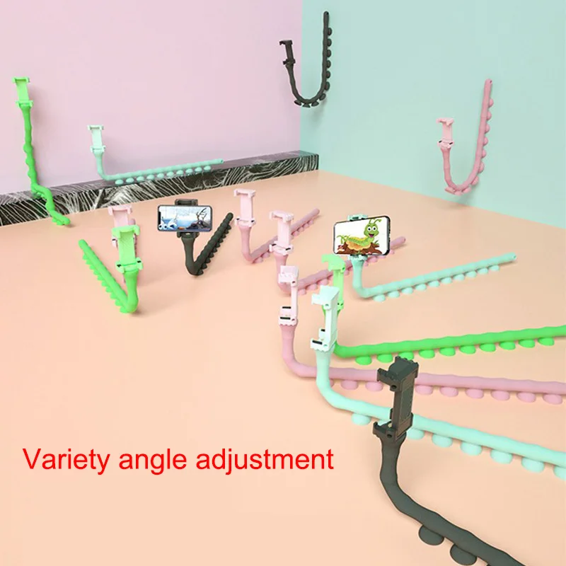 Держатель для телефона многофункциональный червячный Ленивый Кронштейн для мобильного телефона Осьминог треугольное крепление мощная адсорбционная подставка для телефона для домашнего велосипеда