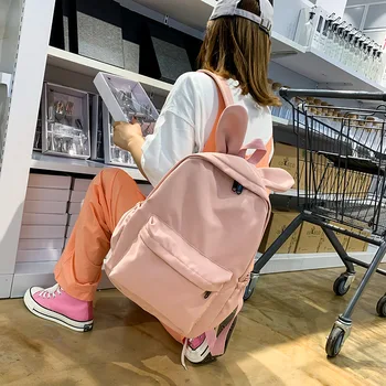 

Female Backpack for Girls Usb Backpack Luxury Black Preppy Style School Bags for Teenagers Mochilas Floral Backpack Schoolbag