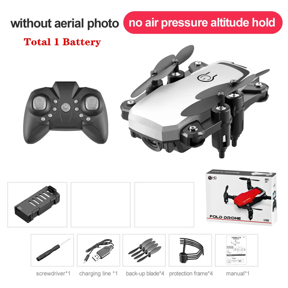 LF606 мини-Дрон 4K wifi FPV HD камера Безголовый режим возврат в один клик флип высота удержания Квадрокоптер RC вертолет для начинающих - Цвет: White no camera 1