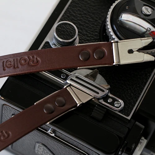 Cintura Di Trasporto In Vera Pelle Per Rollei Rolleiflex Camera Ha Lanciato Le Cinghie Del Collo 35f 35e 35t 35c 28f 28e 28gx 28fx - Foto 5