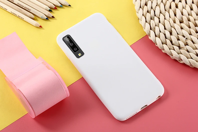 TRISEOLY чехол для samsung Galaxy A7 простой сплошной цвет мягкие силиконовые защитные чехлы-бамперы для samsung A7 A750