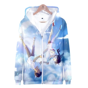 

Weathering with you new hoodies sweatshirt autumn and winter Zipper hoodies sweatshirt Leisure Print Novelty Top Luxury Harajuku