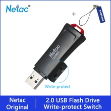 USB флеш-накопитель Netac 32 16 ГБ защита записи зашифрованный Флешка 32 ГБ 16 ГБ флеш-накопитель 2,0 USB флешка диск на ключе памяти для телефона