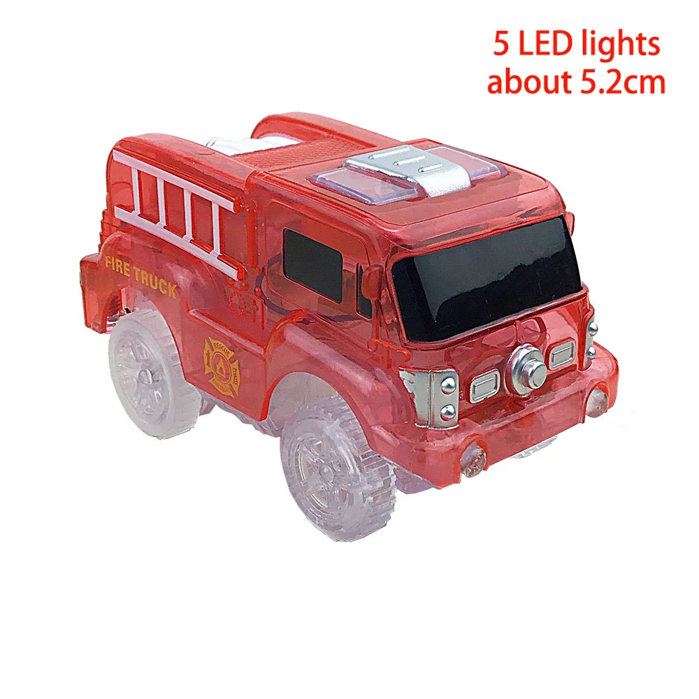 New Track Car Toys 5 LED Flashing Lights Toys Car Kids Magic Electronics LED Car Play With Tracks Railway Multi-color Kids Gifts - Цвет: 5 LED Lights