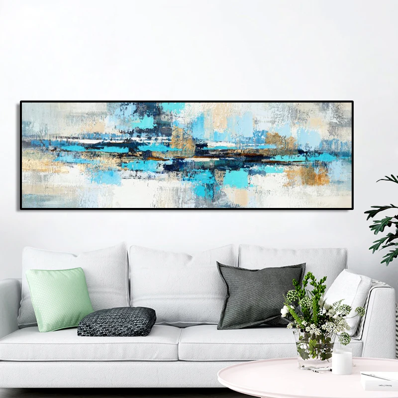 Abstract Oil Painting With a Beautiful Color Blend Printed on Canvas