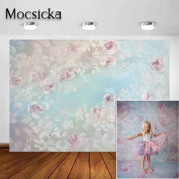

Mocsicka Abstract Flower Backdrop Divine Heavenly Blooms Newborn Baby Portrait Photography Background for Photo Studio Photocall
