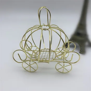 

20pcs Pumpkin Carriage Birdcage Iron Box Wedding Candy Box Gift Box Baby Shower Baptism Birthday Party Favors