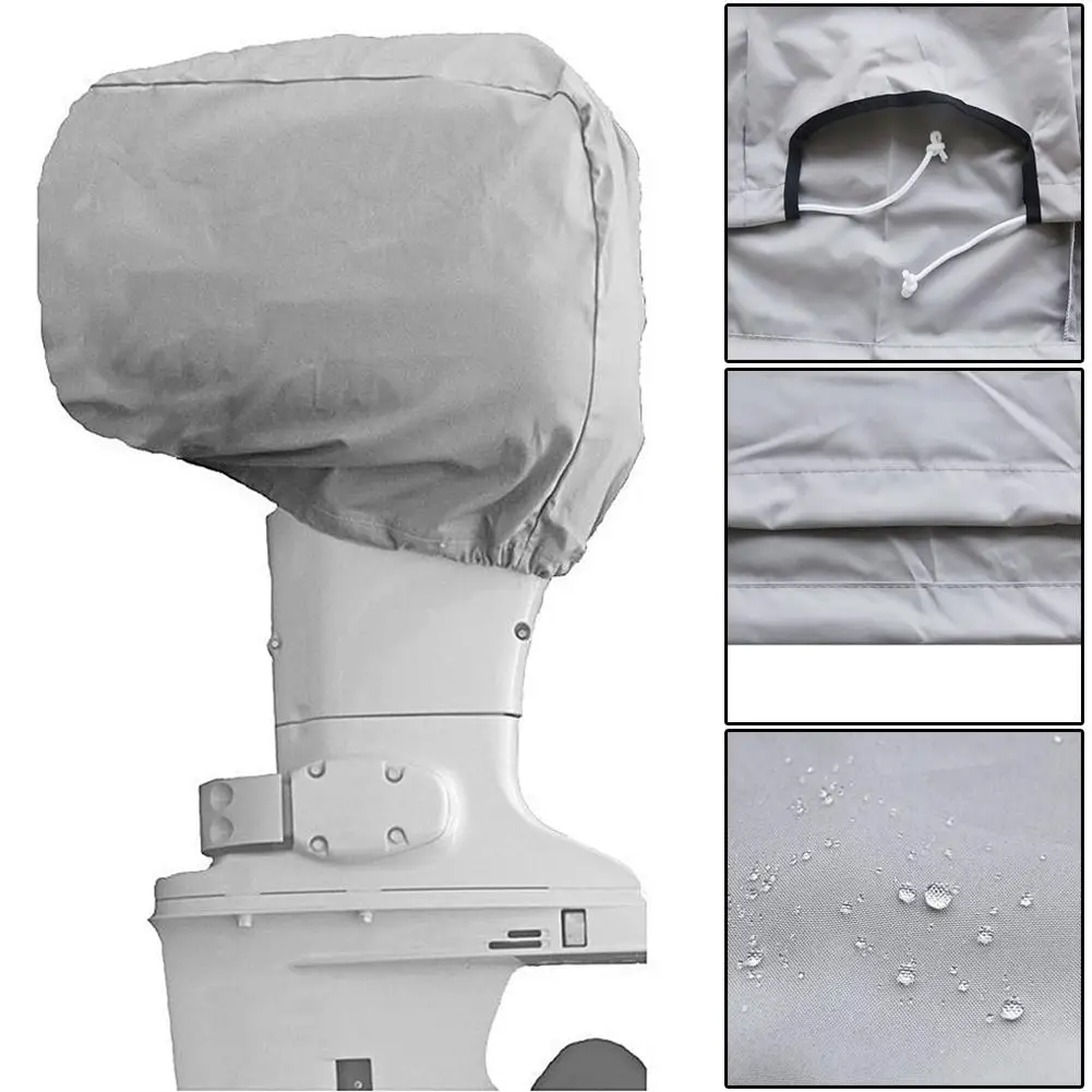 Water Rain Proof Universals Boat 10HP/40HP/100HP/200HP Motor Cover Outboard Engine Protector Covers Shell Protection Rain Cover boat engine cover sunproof snow proof adjustable quick release storage outboard propeller motor protector accessories