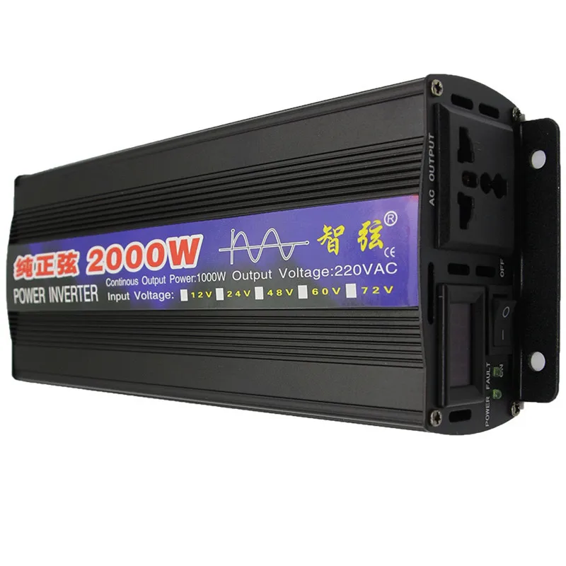 순수 정현파 인버터, DC 12V 24V 48V 60V AC 220V 110V 60HZ 자동차 홈 1000W 1600W 2000W 3000W 변환기, 태양광 인버터