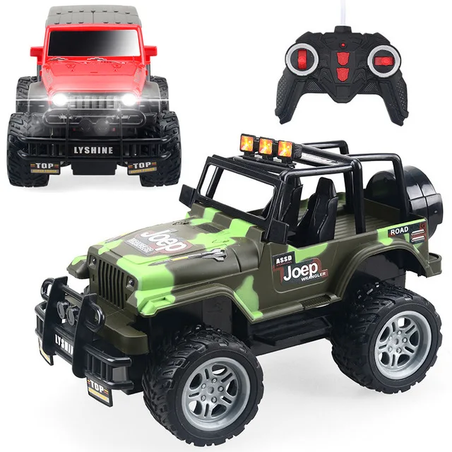 

Newest Electric Children's Toy Four Channels Remote Control Car Flash 1:18 Cool Off-road Vehicle Racing Model Rechargeable Toys