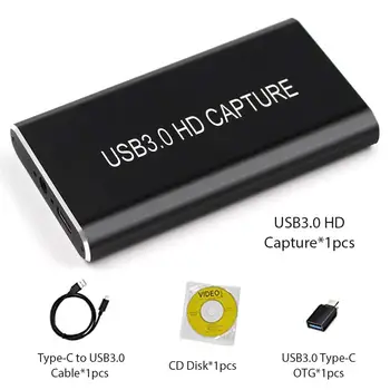 

HDMI Game Capture Card High Speed Convenient 1080P Audio Video Adapter Converter For Streaming Live Broadcasts Video Recording