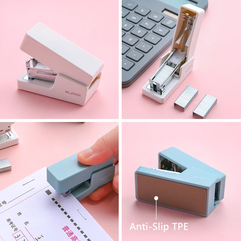 Deli Mini Stapler Machine With Staples 24/6 26/6 Samll Fashion Paper Stapler For Stationery Office Accessories School Supplies mini stapler set,hand stapler,office supplies