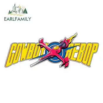 

EARLFAMILY 13cm x 5cm for Cowboy Bebop Logo Car Sticker Vinyl Graphics RV VAN Car JDM Accessories Waterproof Graphics Comic Sign