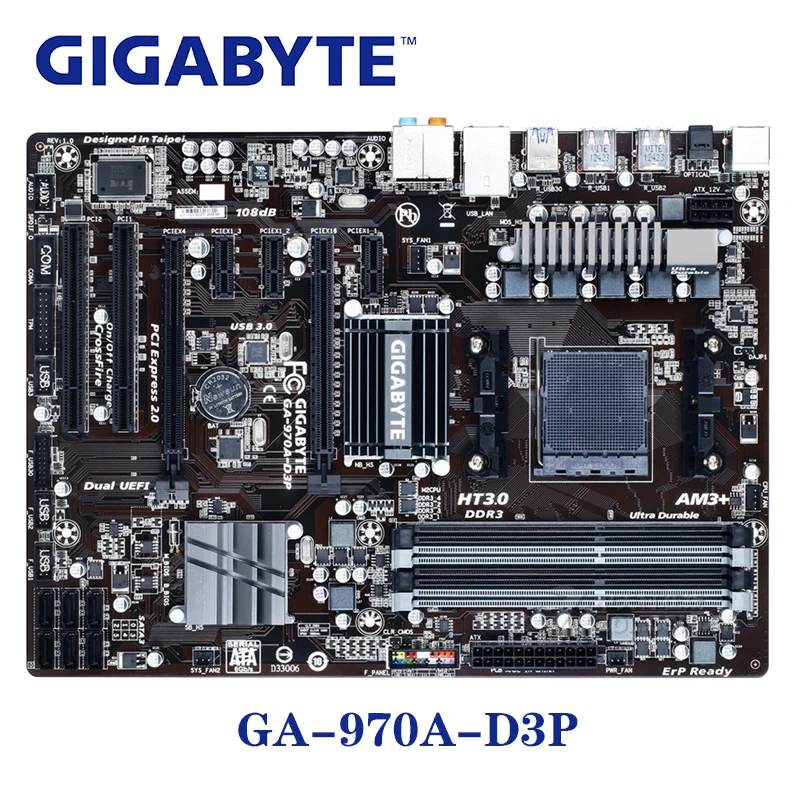 Разъем AM3 AM3+ для AMD 970 Gigabyte GA-970A-D3P материнская плата DDR3 32 Гб 970A-D3P 970A D3P системная плата для настольных ПК CEB ATX используется