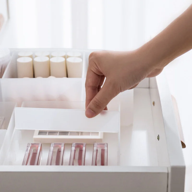 

Adjustable Drawer Style Make Up Storage Box Plastic Sundries Cosmetic Container Divider Desktop Sundries Fragrance Finishing Box