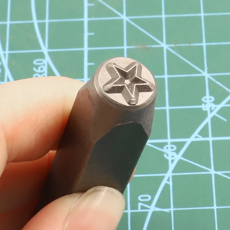 DIY Carving Pentagram Stamping Die Star Jewelry Stamping Alphabet Steel Stamp Mold Marking Tool Punch Leather Ring Bracelet number letter stamp set,alphabet number stamp set,leather letter punch,leather craft stamps