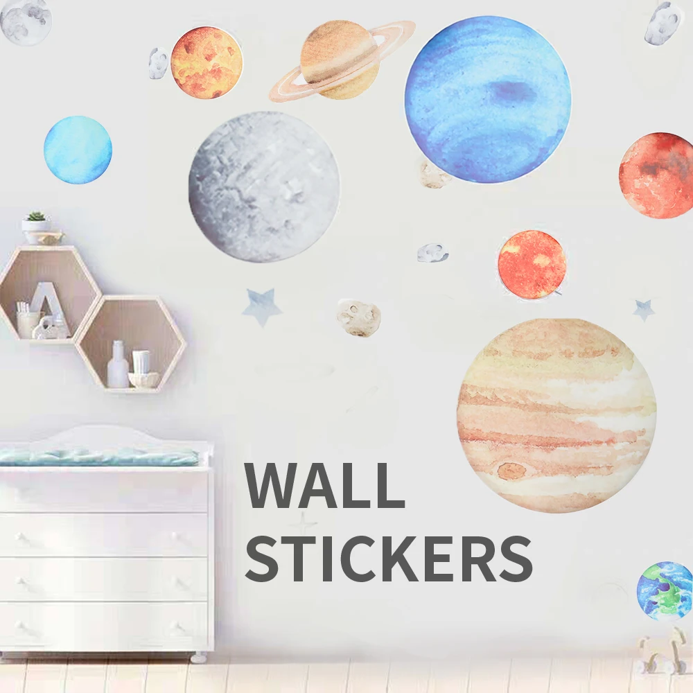 Planets DIY Наклейка на стену ПВХ солнечная система наклейки планеты s для детской