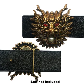 

Heavy Metal Chinese Dragon Head Icon Leather Belt Buckles Belt BuckleS Cool Fashion Accessories Solid Brass Belt Buckles