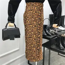 Z-zoux/Женская юбка с высокой талией, леопардовая расцветка, длинные юбки, подходящие по цвету, винтажная универсальная Сексуальная Осенняя длинная юбка Мода