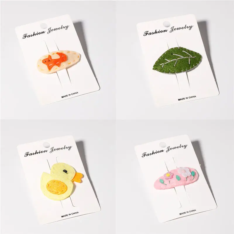 4pcs Fruits hairclip Cartoon BB clip for girl Stars Hairpins Kawaii Headwear for children Hair Accessories - Цвет: 19